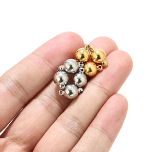 5pcs Stainless Steel Gold Plated Magnetic Clasps Magnet End Clasp Connector 13mm - Picture 1 of 10