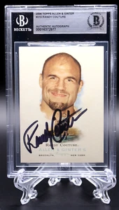 RANDY COUTURE SIGNED 2006 ALLEN & GINTER CARD UFC A&G BECKETT AUTO BGS BAS - Picture 1 of 2
