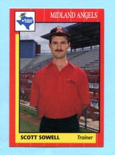 1989 Minor League # 25 Scott Sowell - Midland Angels - Box 212