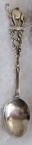 #425) SILVER PLATED TEA SPOON CAMEL DROMEDARY EVEN TOED ANIMAL HUMP BACK DESERT - Picture 1 of 2