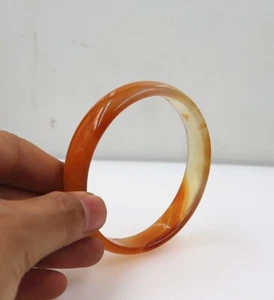 Last One Natural RED agate jade bangle bracelet big size 65.6 mm +box - Picture 1 of 5