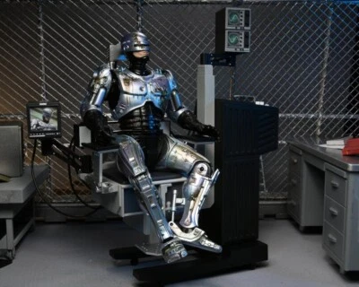 NECA RoboCop Ultimate 7 Inch Action Figure | Battle Damaged RoboCop with Chair - Image 1 of 4