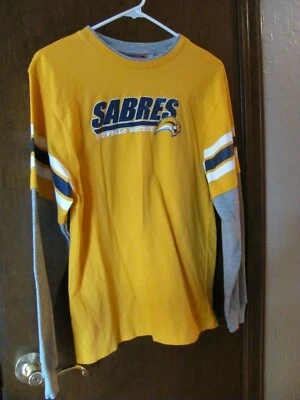 CAMISETA DE HOCKEY AMARILLA MANGA LARGA NIÑO REEBOK TALLA GRANDE 14-16 NHL BUFFALO SABRES Foto 1 de 2