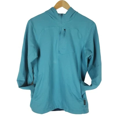 Mountain Hardwear 1/4 Zip Pullover Sweatshirt Womens Medium Teal Hoodie Cotton - Image 1 of 4