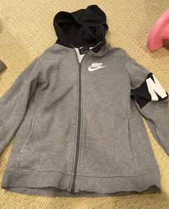 Boys Grey Nike zip up hood - size Large - Picture 1 of 3