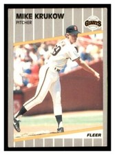 1989 Fleer #331 Mike KRUKOW   Pitcher   San Francisco GIANTS  FREE mailing