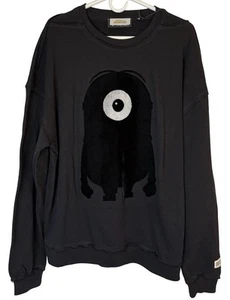 NWT $450 Mostly Heard Rarely Seen Sweater XL Mohair Minions Despicable Crew Blk - Picture 1 of 18