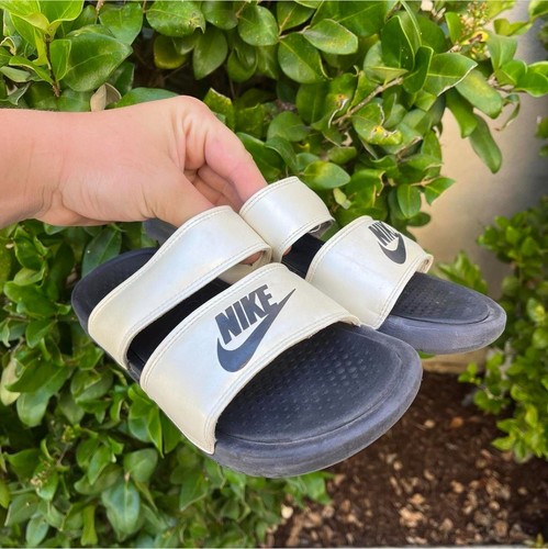 Sandali sportivi Nike Two Slide nero bianco uomo taglia 7 ciabatte 2 fasce CN9675 002