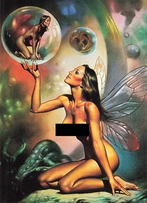 Tarjeta de arte de fantasía Boris Vallejo First Love 1981 #42 (juego 1992) fuera de stock Foto 1 de 2