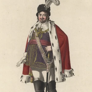 Wittich Nationaltheater Iffland Kostüm Wallenstein Porträt kolor Radierung 1812 - Bild 1 von 3