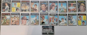 (42) VINTAGE BASEBALL CARD LOT 1971, 1972 ,1973 TOPPS 1974 Lombardi LOW GRADE - Picture 1 of 10