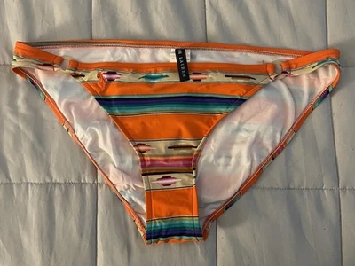 Parte inferior de bikini Ralph Lauren L a rayas playa costera americana Foto 1 de 4