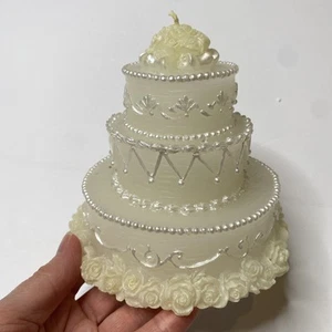 Department 56 Rosen und Romantik Hochzeitstorte Kerze Neu im Karton #56.78728 2001 Vintage - Bild 1 von 6