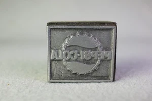 Vintage Buchdruck Druckblock - Pepsi Cola - Kronkorken Logo - Bild 1 von 5