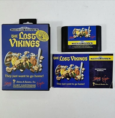 SEGA MEGA DRIVE Platform Puzzler THE LOST VIKINGS dt PAL Action Adventure - Image 1 of 4