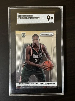 Giannis Antetokounmpo 2013-14 Prizm Rookie #290 SGC 9 RC Mint Milwaukee Bucks - Image 1 of 2
