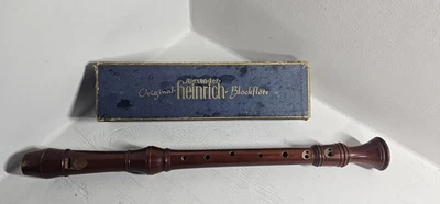Винтажный Alexander Heinrich деревянный Blockflöte рекордер в оригинальной коробке - Германия - Изображение 1 из 4