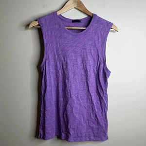 ATM Anthony Thomas Melillo Damen Rundhals Boxy Muscle Tank Top Lila Baumwolle M - Bild 1 von 9