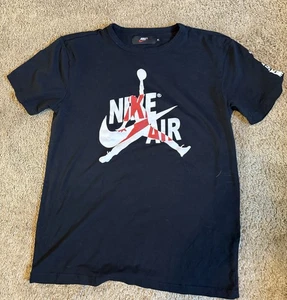 Nike Air Men’s Shirt Jumpman Air Max 97 Size XL Black Short Sleeve See Pics - Picture 1 of 8