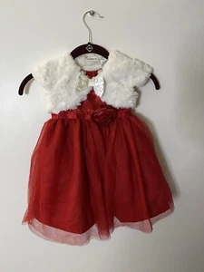 Blueberi Boulevard Holiday 2T Christmas Dress Red W/ Capelet NWT - Picture 1 of 20