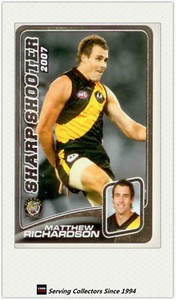 2008 AFL Herald Sun Trading Cards Sharp Shooters SS12: M. Richardson (Richmond)