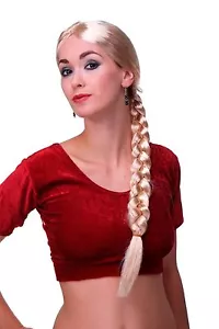 Ladies Wig Carnival Rapunzel Long Blonde Braided Plait Per-P02 - Picture 1 of 1