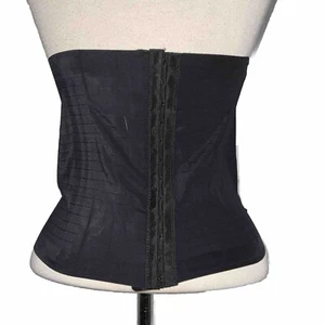 Nicole Miller New York Black Varihated Stripe Laser Waist Cincher Large - Picture 1 of 3