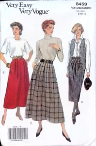 Vogue Schnittmuster 8459 Rock Damen Größe 8-12 Midi Bleistift A-Linie ausgestellt einfach - Bild 1 von 5