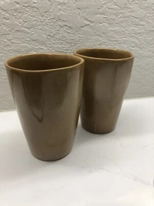 Vintage Frankoma Pottery Clay Mug Pair - Picture 1 of 7