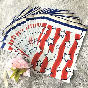 100 Stars and Stripes Designer Poly Mailers, Plastic Envelopes Shipping Bags - Picture 1 of 1