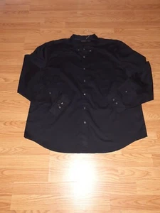 MEN'S BUTTON-UP SHIRT SIZE LARGE NEW TAG COLOR BLACK 1FRONT POCKET LONG SLEEVES - Picture 1 of 12