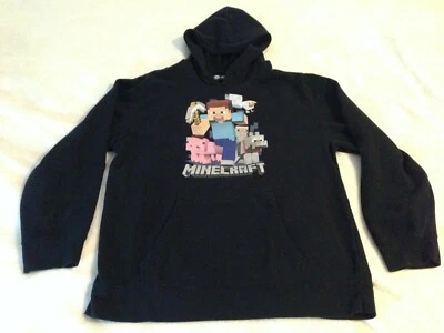 Sudadera con Capucha Minecraft Jinx Gaming Juvenil Talla XL Negra Forrada de Vellón Foto 1 de 4