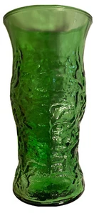 Mid Century Vintage EO Brody Avocado Green Crinkle Glass Flower Vase 9.5" READ - Picture 1 of 5