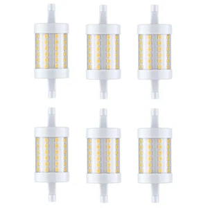 6 X Paulmann LED 78mm Forma Asta 9W=69W R7s 950lm Bianco Caldo 2700K Dimmbar - Foto 1 di 2