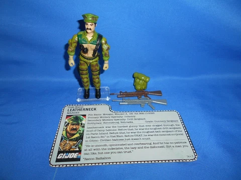 1986 GI JOE ARAH LOT LEATHERNECK GUN COMPLETE EXC NRMINT FILE CARD Cover