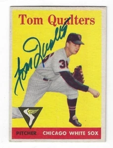 Autographed 1958 Topps TOM QUALTERS Chicago White Sox card #453 w/ COA - Bild 1 von 1