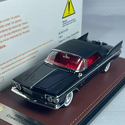 1/43 GLM 1961 Imperial Crown Convertible Black Closed top GLM131602 - Image 1 of 2