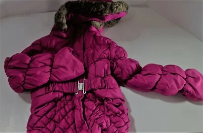 JACKET Little Girl Sz 4 Deep Rose Pink Puffer by Dollhouse - Image 1 of 4