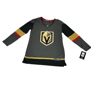 Vegas Golden Knights Womens Fanatics Long Sleeve Hockey Jersey Gold/Black S - Picture 1 of 10