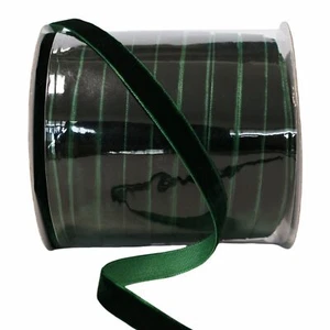 50 Yards Dark Green Velvet Ribbon 1/2 Inch Single Face Velvet Ribbon for Chri... - Picture 1 of 8