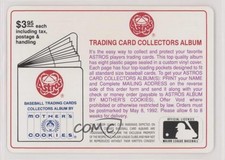 1991 Mother's Cookies Houston Astros Album Offer