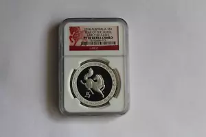 2014 AUSTRALIA 1 DOLLAR SILVER PROOF COIN PF 70 - Picture 1 of 2