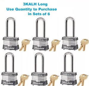 Master Lock 3KALH Posten 6 langer Bügel Code 3206 gleich Schlüssel schneller Versand auf Lager - Bild 1 von 2