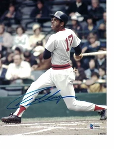 FOTO FIRMADA CECIL COOPER 8X10 BOSTON RED SOX AUTO BECKETT AUTÓGRAFO - Imagen 1 de 1