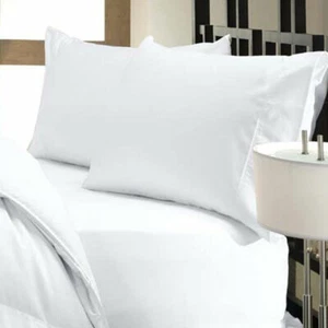Premium Quality 1000 TC Egyptian Cotton White Solid 4 PC Sheet Set US Full Size - Picture 1 of 1