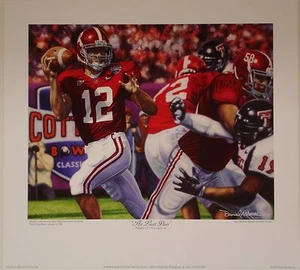 ALABAMA football Brodie Croyle "The Last Pass" print by Daniel Moore - Picture 1 of 1