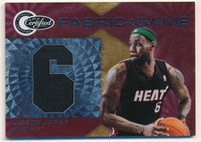 LEBRON JAMES 2010/11 TOTALLY CERTIFIED FABRIC GAME JUMBO RELIC GAME JERSEY #/299