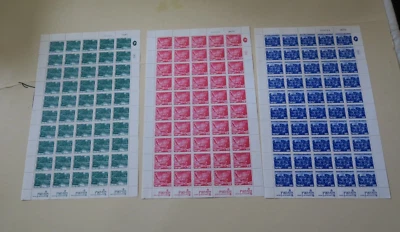 ISRAEL 5 Full Sheet Stamp MNH LANDSCAPES Unhinged with Tabs Mint 50 Stamps Each - Image 1 of 4