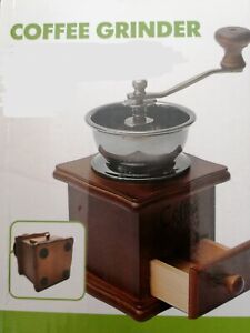 â Coffee Bean Spice Vintage Style Hand Mill Grinder Wooden ceramic Kitchen gift