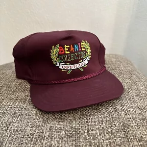 Vintage Deadstock 90s Y2K Ty Beanie Baby Collector Strapback Hat Maroon - Picture 1 of 4